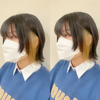 ショート カラー ヘアアレンジ 🌈haru🌻 藤沢ハイトーン🌈のヘアスタイル