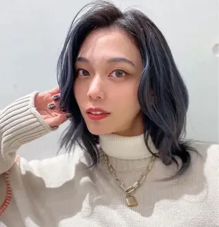 セミロング カラー Ash 銀座店所属・銀座/カラー 🎀momo🎀のヘアスタイル