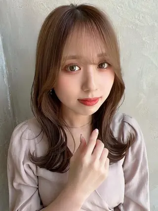 セミロング 🧡くびれヘア/前髪 顔周り🧡久原結衣のヘアスタイル