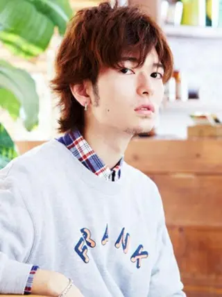 ミディアム メンズ パーマ カラー ORANGE STAR PASSAGE 狛江店所属・✨サイエンスアクア✨ 久保のヘアスタイル