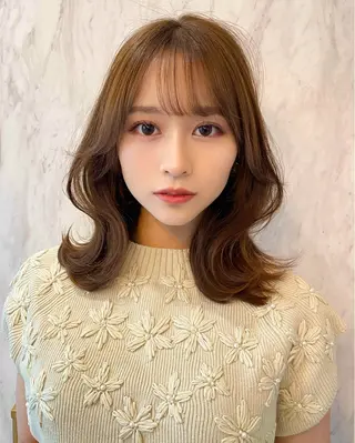 ミディアム 韓国ヘア🤍顔周り/ 髪質改善✨/林遼一郎のヘアスタイル