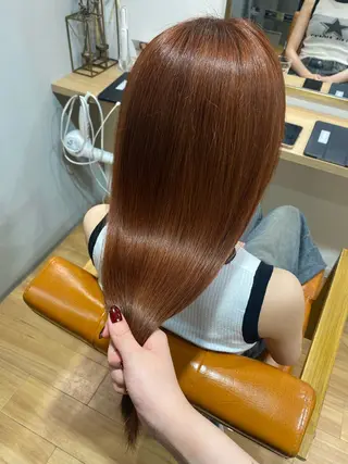 ロング カラー akane/ 縮毛矯正/暖色のヘアスタイル