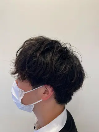 ショート カラー パーマ メンズ 田部 勇斗のヘアスタイル