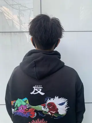 ショート カラー ヘアアレンジ メンズ メンズパーマの達人 🌟川内絵人のヘアスタイル