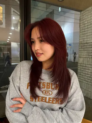 ロング 透明感カラー/海外風 レイヤー/mao🗽のヘアスタイル