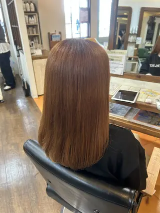 ミディアム カラー 徳 永のヘアスタイル