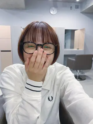 ショート カラー ボブパーマコテ巻き風 パーマNo1深江秀平のヘアスタイル