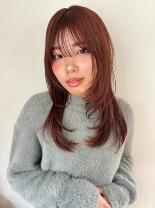 ロング カラー いりえ しゃけのヘアスタイル