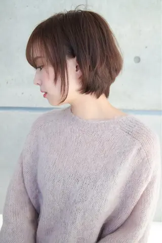 ショート カラー 💕コテ巻き風パーマ 💕KEIYA 💕のヘアスタイル