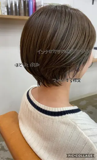 ショート ショートヘア、ボブ こやさん　コヤマのヘアスタイル