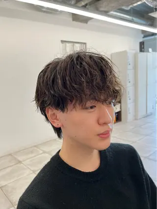 ショート パーマ メンズ 🏆メンズヘア特化 🥇代表りんぺーのヘアスタイル