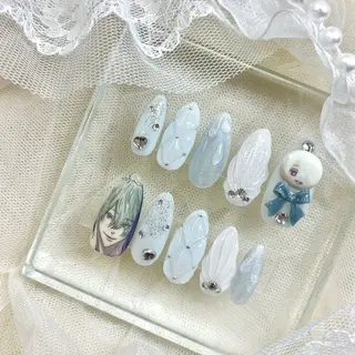 セミロング ネイル 池袋痛ネイル Nok. 渡辺のネイルデザイン