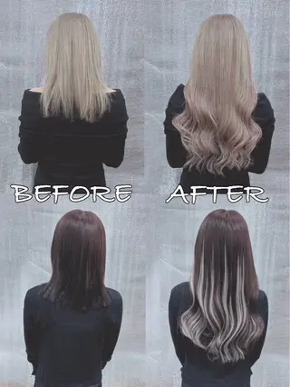 ロング カラー ヘアアレンジ LIP 大阪本店 エクステ 堀谷和孝のヘアスタイル