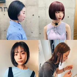 ショート カラー ボブ／パーマ指名 No. 1🍃れんとのヘアスタイル