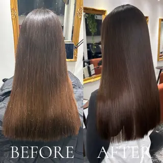 セミロング カラー 髪質改善 SHEER. 大阪梅田【シアー】所属・村上｜髪質改善 プロデュースのヘアスタイル