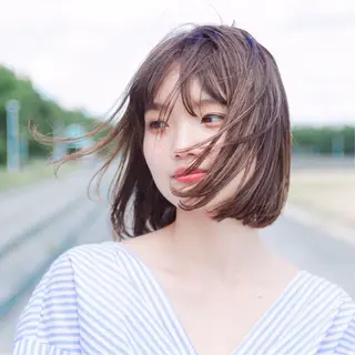 ミディアム カラー 日々所属・谷 大地のヘアスタイル