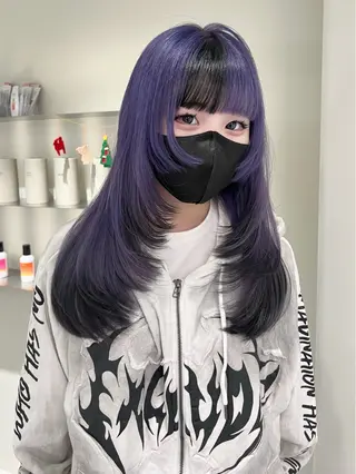 ロング カラー RIN🪐 ウルフ／ハイトーンのヘアスタイル