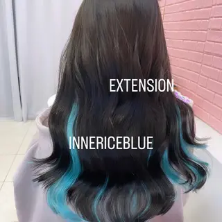 ロング カラー エクステ🩵ブリーチ 韓国ヘア🩵KAEのヘアスタイル