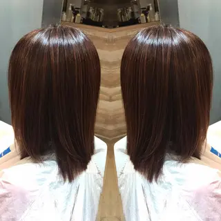ミディアム カラー 髪質改善特化 ミサワコウキのヘアスタイル