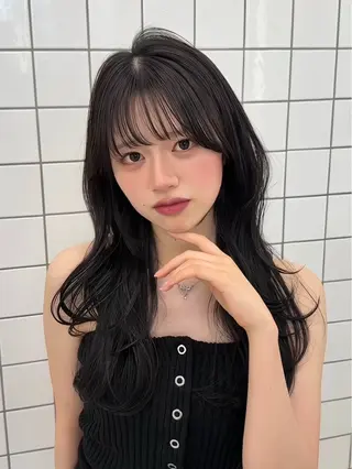 ロング 韓国ヘア🤍🇰🇷 ‪🫶🏻吉満のヘアスタイル