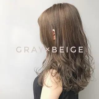 セミロング カラー YU-KA ✂︎ROSSOのヘアスタイル