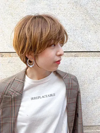 ショート 髪質改善レイヤー/ ボブたんの翔太のヘアスタイル
