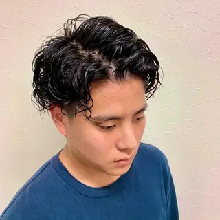 パーマ メンズ 【髪質改善】タケウチ 【手で乾かすだけ】のヘアスタイル
