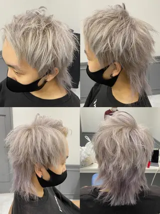 ショート カラー パーマ ヘアアレンジ メンズ 🔥メンズパーマ特 化🔥渡辺一翔🔥のヘアスタイル