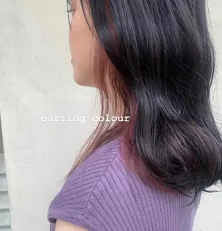 セミロング カラー 顔周りレイヤー 🎀マリノのヘアスタイル