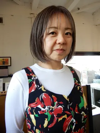 ミディアム カラー デザインカット🎨 ボブ🫟おざきのヘアスタイル