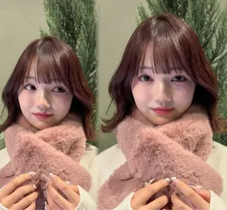 ミディアム ボブ/透明感カラー /しなる🌷のヘアスタイル