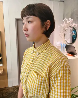 ショート 西山 紗耶香🪽 透明感カラー/ボブのヘアスタイル