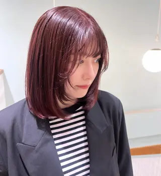 ミディアム AVANCE.西田辺所属・木本晴香/髪質改善 /艶カラー透明感のヘアスタイル