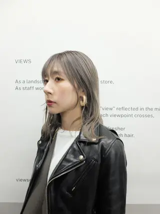 ミディアム カラー ダブルカラー/ ケアブリーチ/クニトのヘアスタイル