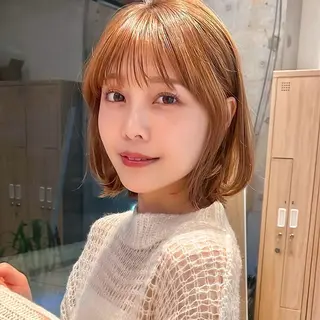 ミディアム カラー 🌱小顔ヘア/ボブ ミディアム/双葉🌱のヘアスタイル