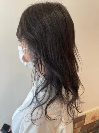 セミロング カラー 中井 茅佳のヘアスタイル