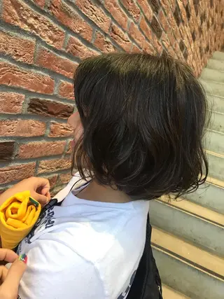 ミディアム パーマ 一ノ瀬 蘭のヘアスタイル