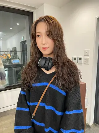 セミロング カラー パーマ pole所属・【pole】 minaのヘアスタイル