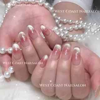 ネイル リボン、ガーリー パーツ放題専門店のネイルデザイン