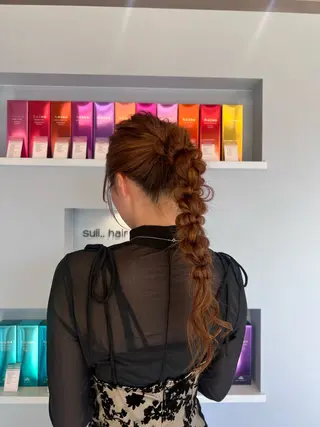 ヘアアレンジ 🫧ケアブリーチ🫧 ✨艶カラーのヘアスタイル
