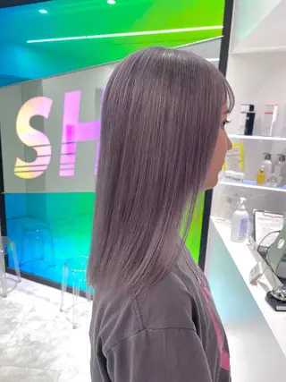 ミディアム カラー 🤍💕ブリーチカラ ーAyaka💕🤍のヘアスタイル