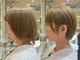 ショート Lond re Maison所属・骨格補正ショート/艶 カラー🌸さくら🌸のヘアスタイル