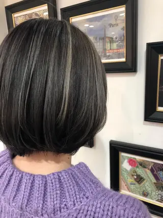 ショート カラー hair design NORM所属・吉田裕太/ハイライト ダブルカラーのヘアスタイル