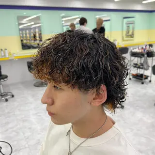 ショート カラー パーマ メンズ 韓国レイヤーカット /REIのヘアスタイル