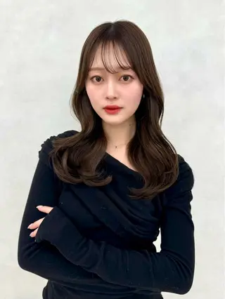 ロング 顔周り🇰🇷韓国 レイヤー/いづみ💞のヘアスタイル