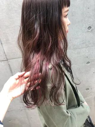 ロング カラー ヘアアレンジ ブリーチなしで透明感 艶カラー【Ryo】のヘアスタイル