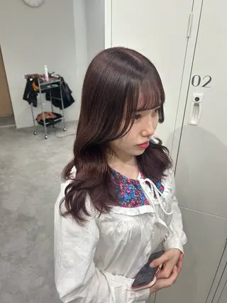 ミディアム カラー ヘアアレンジ ボブ /ニュアンス/ satomi🧸💖のヘアスタイル