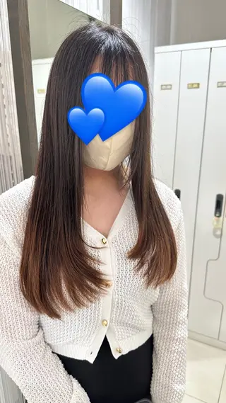 ロング ブリーチ/艶カラー /縮毛矯正/みなのヘアスタイル