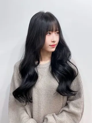 ロング カラー 韓国×髪質改善💊 似合わせ/武田涼のヘアスタイル