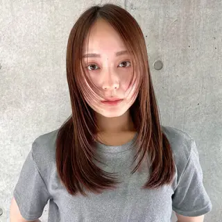 ミディアム 似合わせ/ベージュ /レイヤー/りほ🤍のヘアスタイル